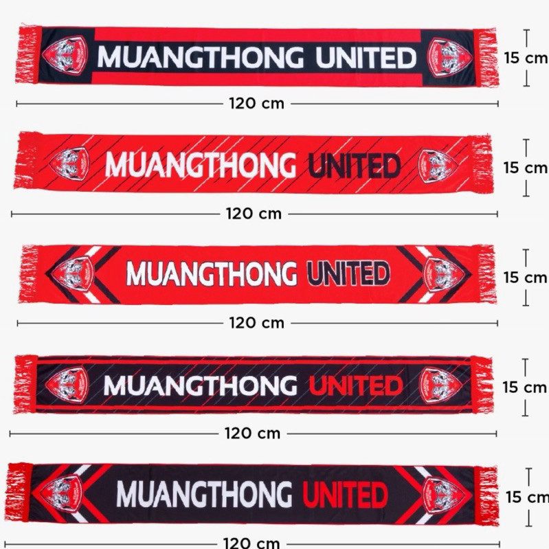 MUANGTHONG UNITED SCARF ผ้าพันคอเมืองทองยูไนเต็ด ของแท้จากสโมสร MUANGTHONG UNITED