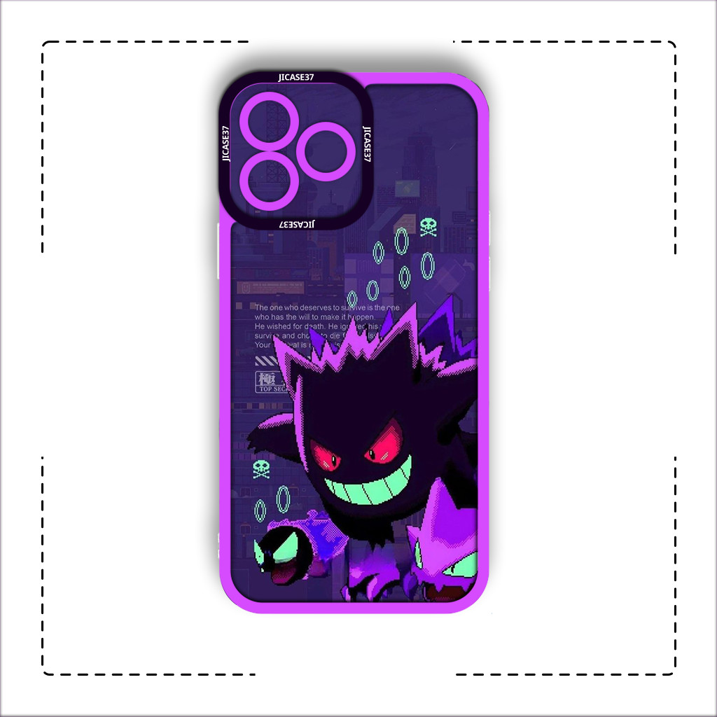 Samsung Xiaomi Oppo Gangar Pokemon Dark Anime Manga Square Edge iPhone Case