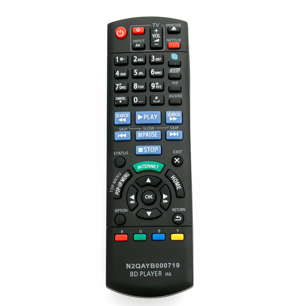 ใหม่ N2QAYB000719 รีโมตคอนโทรล สําหรับ Panasonic Blu-ray DISC DVD BD IR6 DMP-BDT220