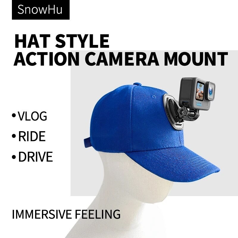 Adjustable Canvas Sun Hat Cap for Gopro Hero 11 10 9 8 7 5 SJCAM Eken H9 H9R Pro for DJI Action3 ins