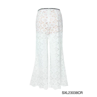 SABINA | JANESUDA x SABINA กางเกงขายาว Lady Jane รหัส SXL23038CR สีขาว