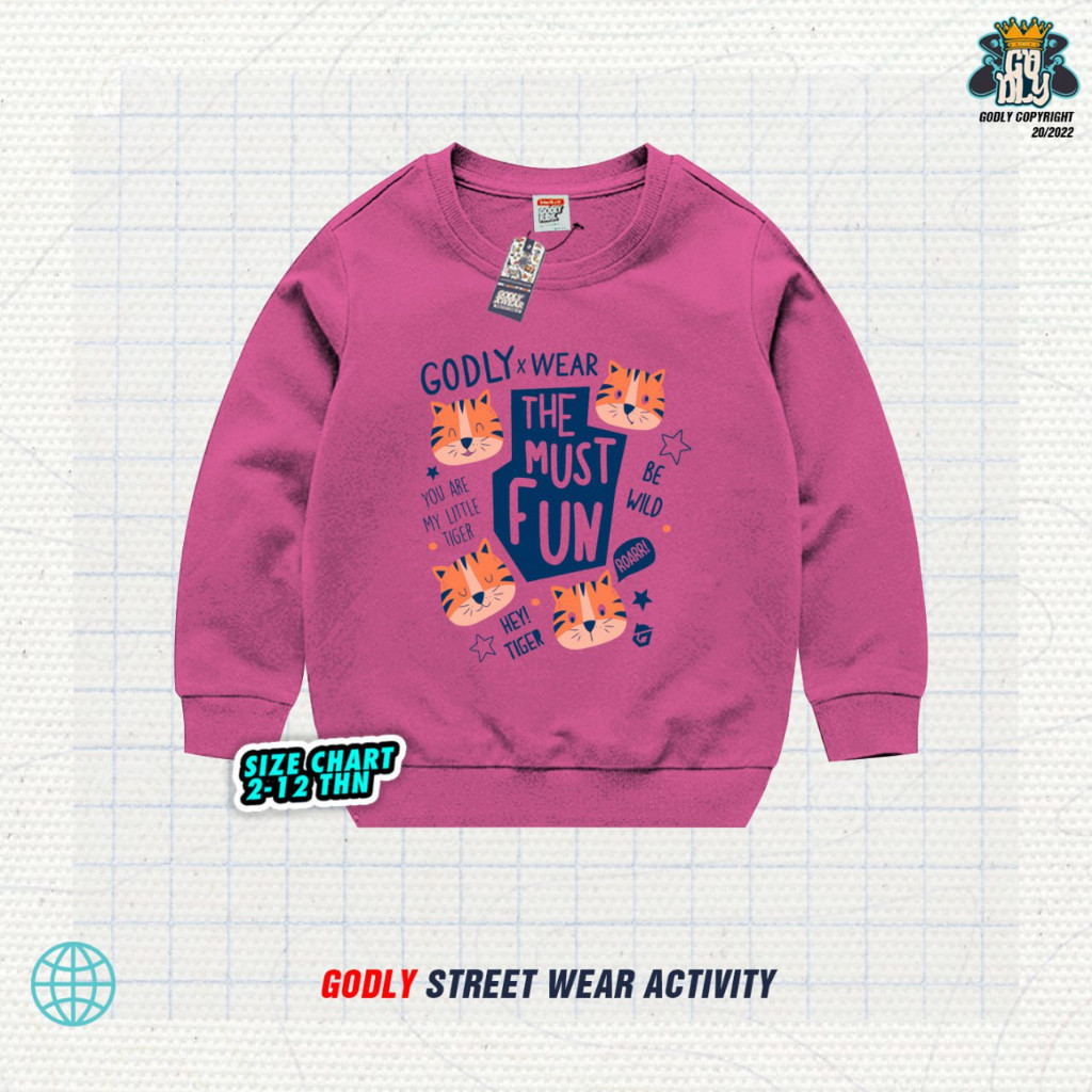 CAT MOTIF CHILDRENS SWETER AGES 1-12 / CASH ส่งมอบ / GODLY.XWEAR เด็กและ JUNIOR