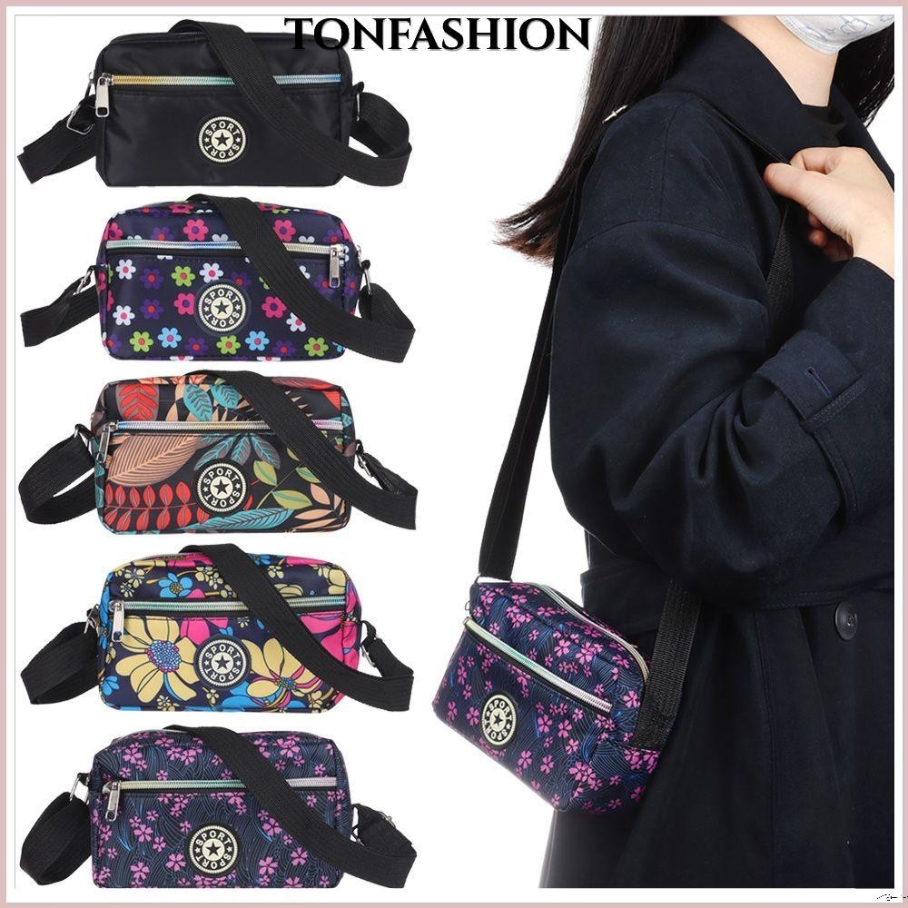 Tonfashion กระเป๋าสะพายไหล่ กระเป๋าเมสเซนเจอร์ ไนล่อน แฟชั่นสําหรับผู้หญิง