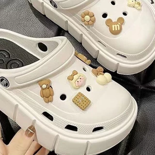 รองเท้าหัวโต รองเท้าแตะหญิง พื้นนุ่ม พื้นรองเท้าหนา กันลื่น นุ่ม ใส่สบาย