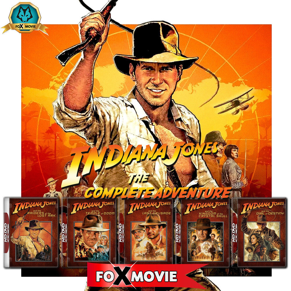 Indiana Jones อินเดียน่า โจนส์ ภาค 1-5 DVD หนัง มาสเตอร์ พากย์ไทย
