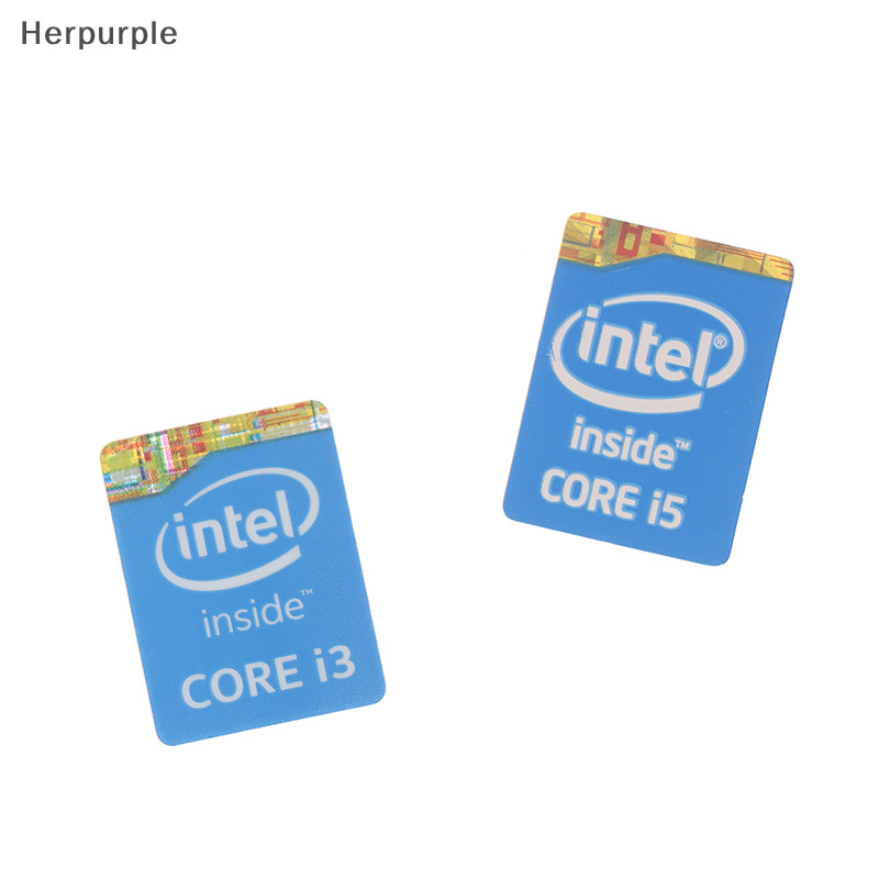 Herpurple สติกเกอร์ฉลาก 4th Generation Intel Core I3 I5 I7 สําหรับตกแต่งโน้ตบุ๊ก 5 ชิ้น