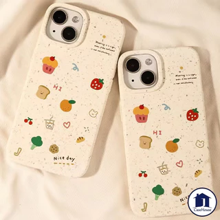 น่ารัก เค้ก ส้ม สตรอเบอร์รี่ อ่อนนุ่ม กรณี เข้ากันได้ สำหรับ IPhone 17 air 16 XR 15 14 12 13 11 Pro MAX 7 8 6 15 6s Plus