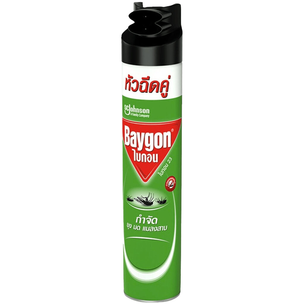FernnyBaby ไบกอน 600 มล. Baygon ไบก้อน หัวฉีดคู่ ยาฉีดยุง ยาฆ่าแมลง กำจัดยุง มด แมลงสาบ สูตร ไบกอน สีเขียว-เขียว 600 มล. ราคา ถูกที่สุด ดีลบีเคเค แกลเลอรีภาพที่ 6