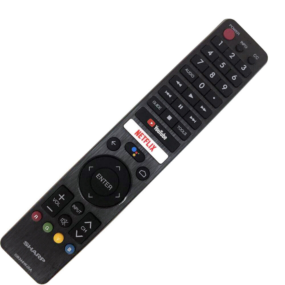 ใหม่ GB346WJSA สําหรับ Sharp Netflix Voice TV รีโมทคอนโทรล RRMCGB346WJSA