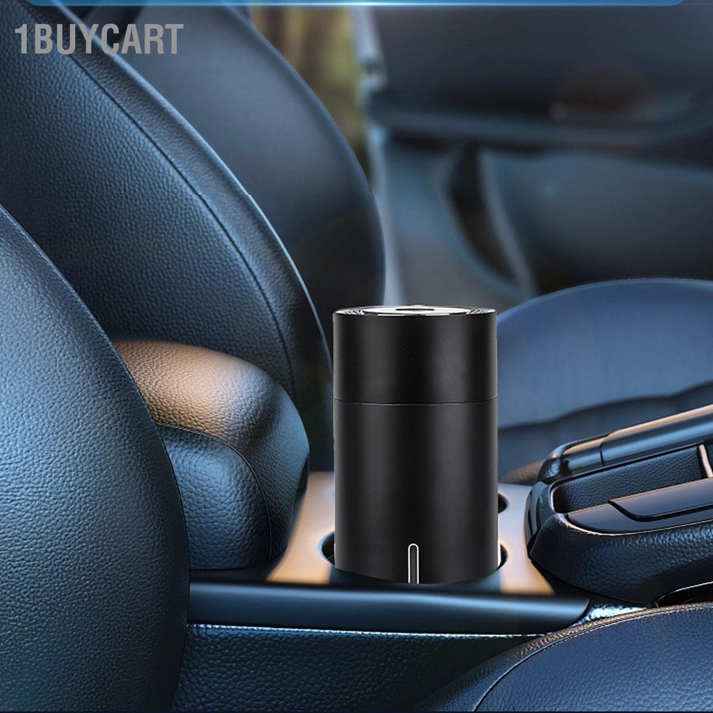 1Buycart เครื่องทำกลิ่นหอมในรถยนต์ USB 3 Gears เครื่องเพิ่มความชื้นอโรมาเธอราพีแบบพกพาแบบเหนี่ยวนำอัตโนมัติพร้อมไฟสีสันสดใส