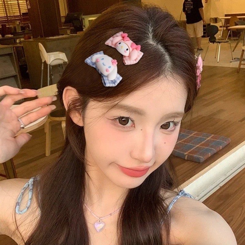 กิ๊บติดผมหน้าม้า ลายการ์ตูนคิตตี้น่ารัก สไตล์เกาหลี ลายสก๊อต เครื่องประดับ สําหรับเด็กผู้หญิง จํานวน 1 ชิ้น