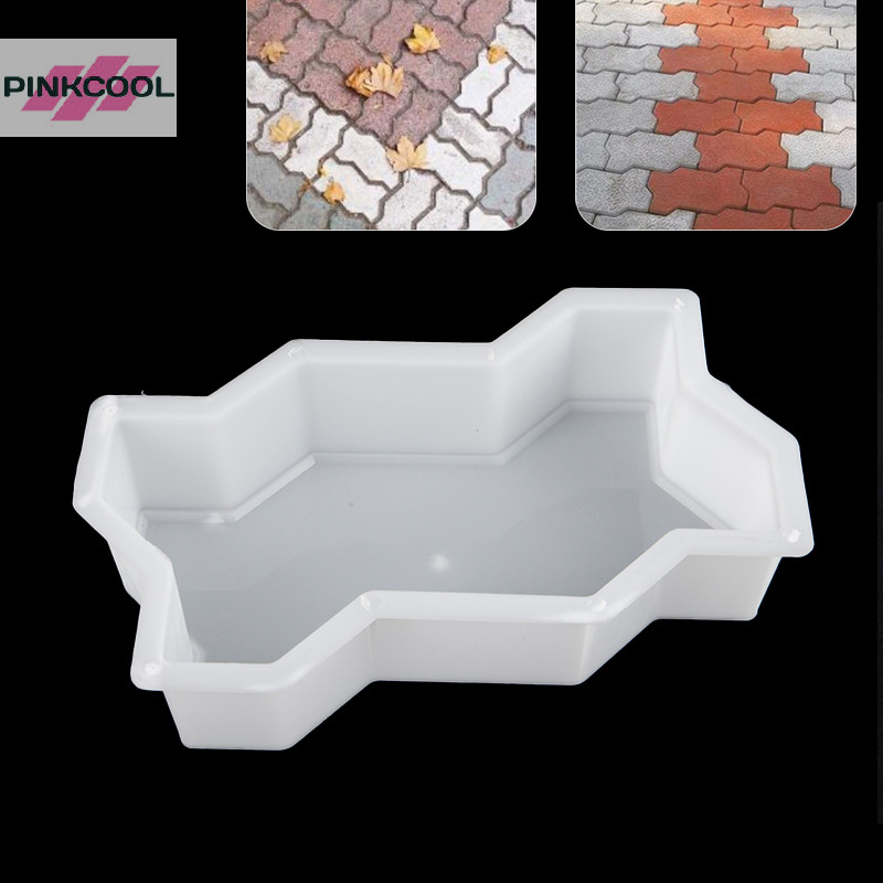 Pinkcool ขายดี แม่พิมพ์ทําคอนกรีต DIY สําหรับทางเดิน สวน ทางเท้า ถนน