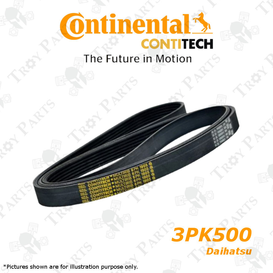 Continental Contitech Ribstar Rib Serpentine พัดลมเข็มขัด 3PK500 สําหรับ Daihatsu L9 L902 L912S 660 