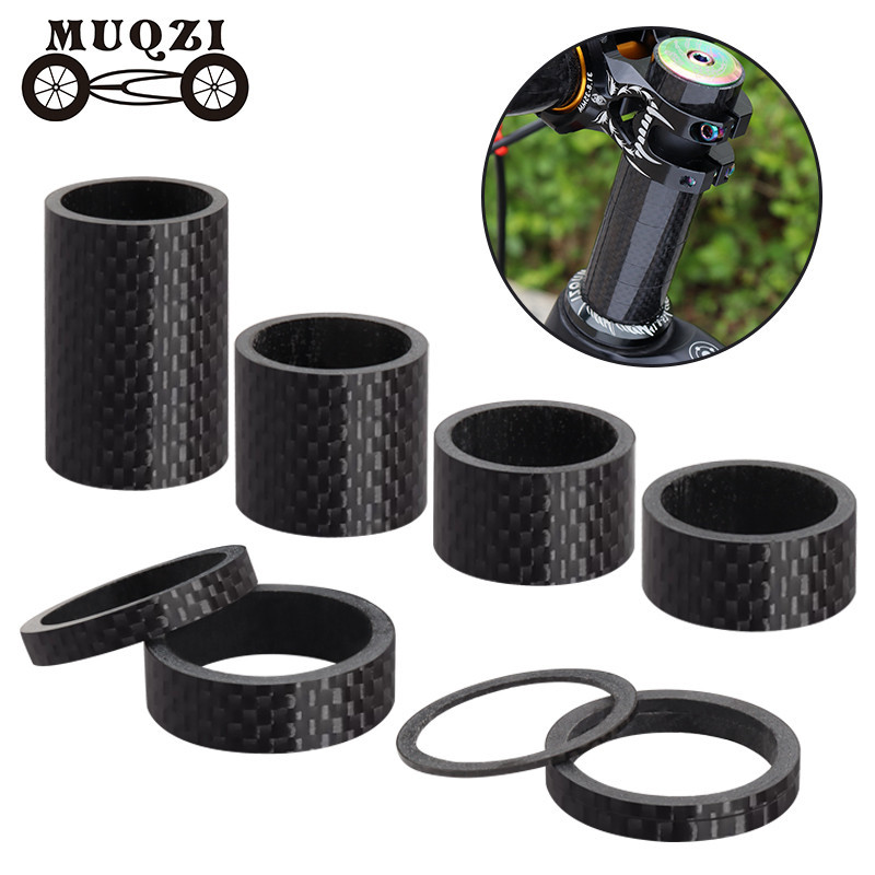 Muqzi สเปเซอร์ถ้วยคอจักรยาน คาร์บอนไฟเบอร์ 28.6 มม. สําหรับจักรยานเสือภูเขา 1 2 3 5 10 15 20 30 50 มม.