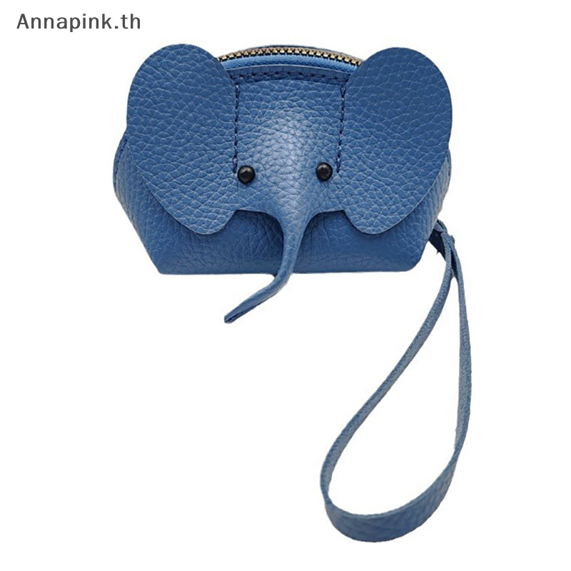 Annapink.th Leather Elephant Money Bag Women Coin Purse With Key Ring al Zipper Storage Bags Key Case EN - รูปที่ 5