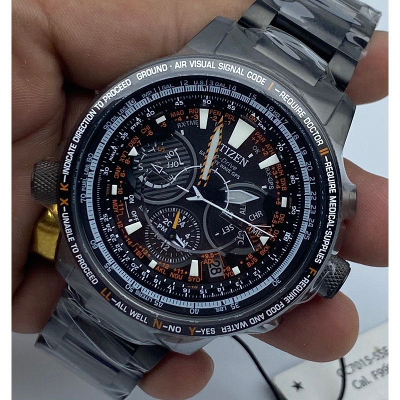 นาฬิกาข้อมือ Citizen Satellite Wave GPS Eco-Drive Limited Edition Black Watch CC7015-55E