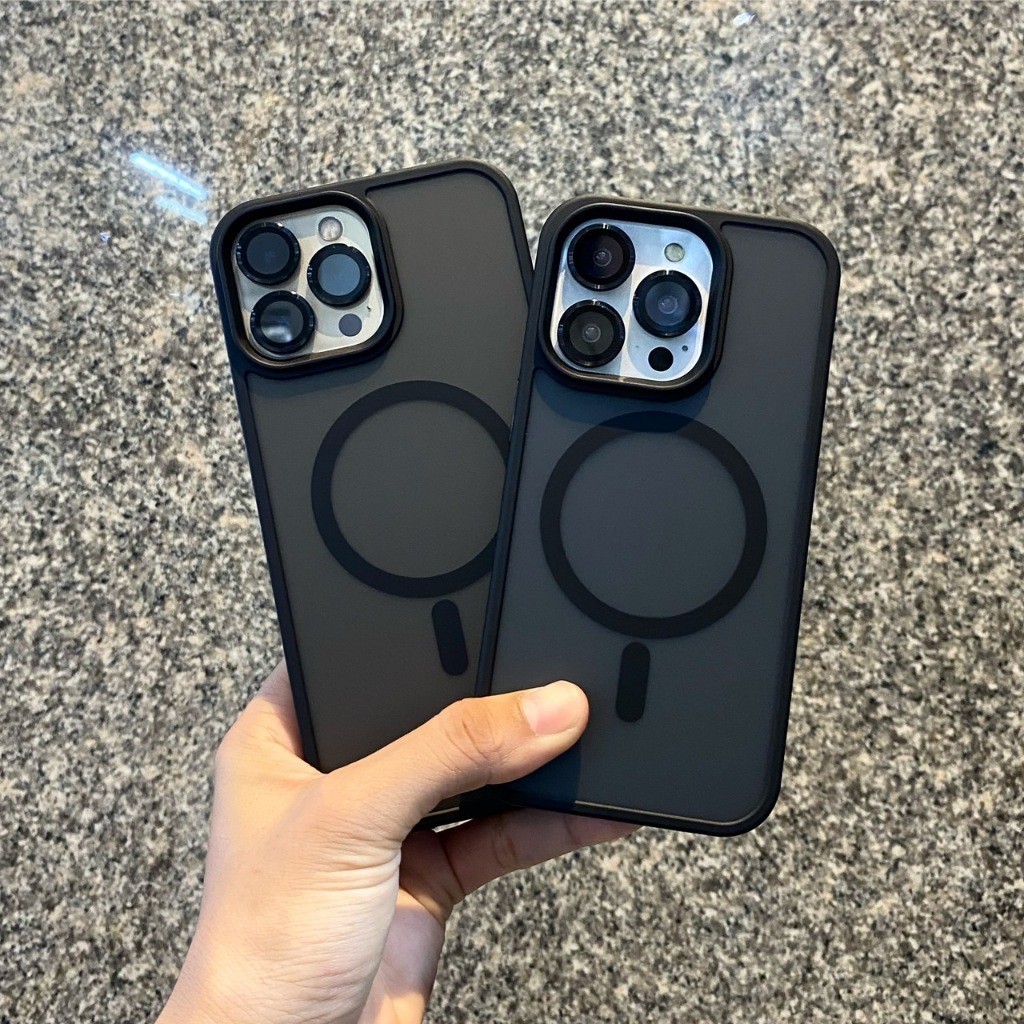 🔥มีส่งด่วน ในกทม.🔥 เคสแม่เหล็ก Magnetic ใสดำขุ่น กันรอยนิ้วมือ เคสสำหรับไอโฟน 11-17Promax