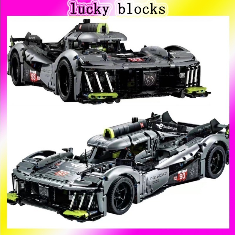 Peugeot 9X8 Le Mans Supercar 1:10 Hybrid Super Racing 42156 MOC โมเดลบล็อกตัวต่อรถจักรยานยนต์ ของขวัญ สําหรับเด็ก และผู้ใหญ่