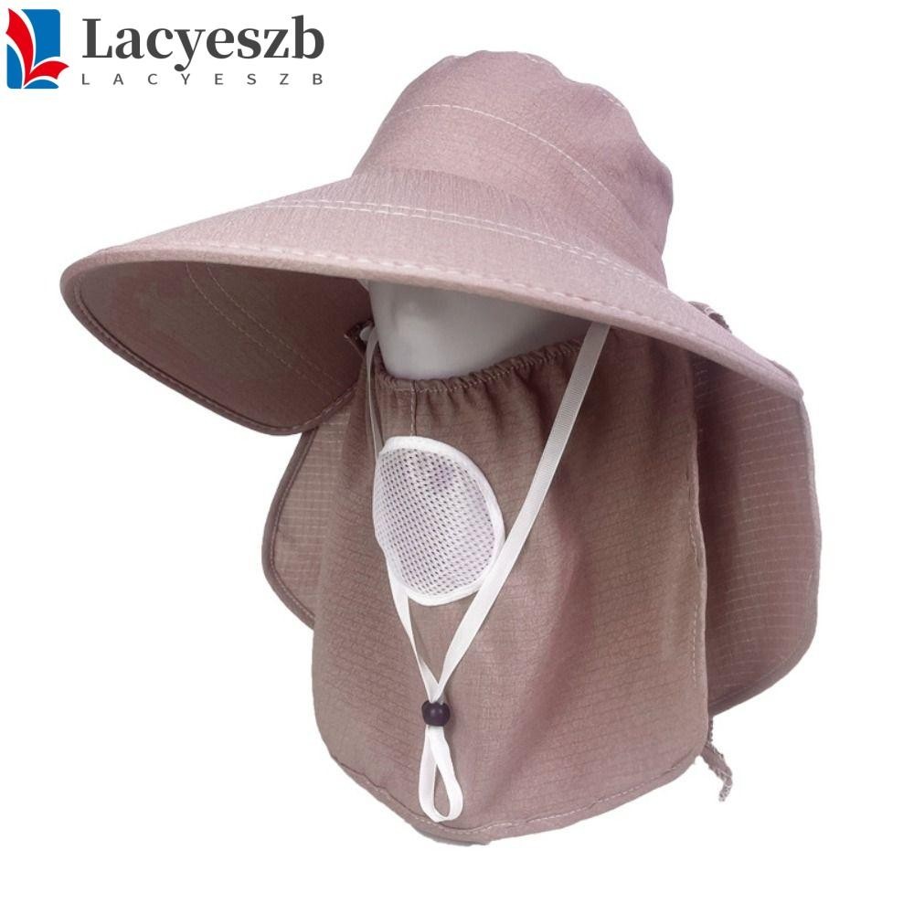 Lacyeszb หมวกปีกกว้าง กันแดด ป้องกันแดด น้ําหนักเบา สําหรับผู้หญิง ฟาร์มทํางาน