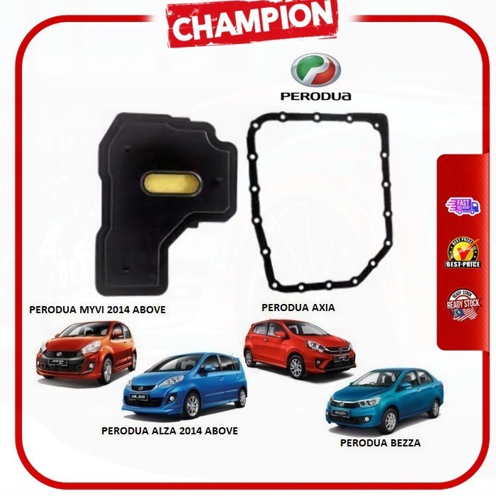 AUTO FILTER / GEAR BOX FILTER & GASKET SET - PERODUA AXIA 1.0 / BEZZA 1.0 1.3 / MYVI 2014 ABOVE / AL