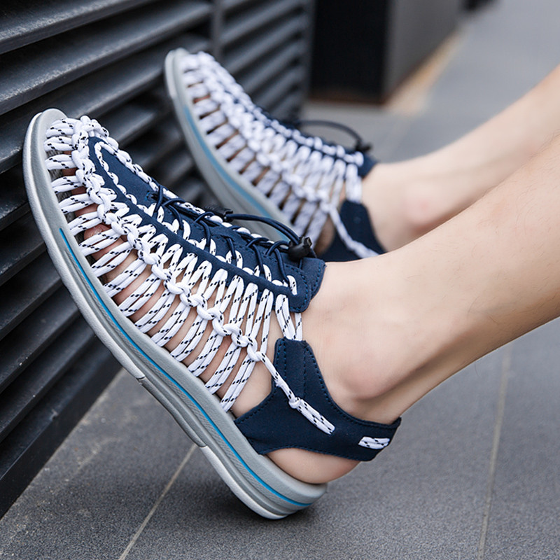 KENEN SANDAL รองเท้าเชือกถักรัดส้นแนวใหม่ สำหรับชายและหญิง รวม 10 สี พร้อมส่ง 35-44