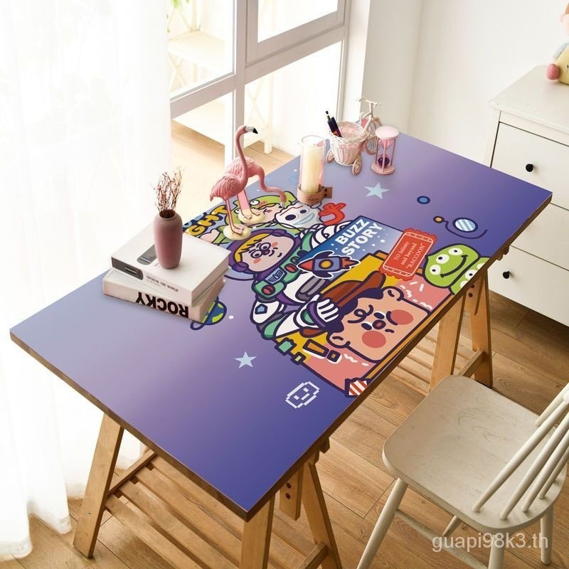 ผ้าปูโต๊ะ PVC แบบหนา กันน้ํามัน กันน้ํา กันลื่น สําหรับโต๊ะเรียน Toy Story Buzz Lightyear