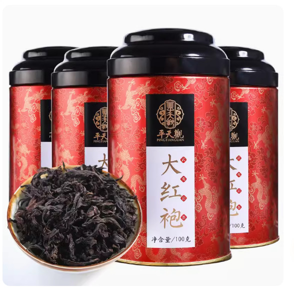 (จัดส่งด่วน) Dahongpao Luzhou-flavor test oolong ชากระป๋อง 100 กรัม