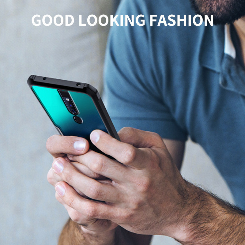 สําหรับ OPPO F11 Pro CPH1969 CPH1987 CPH2063 CPH2039 Slim อะคริลิคโปร่งใสกลับกรณีเสริมมุม Soft TPU กรอบกันชนฝาครอบ - รูปที่ 4