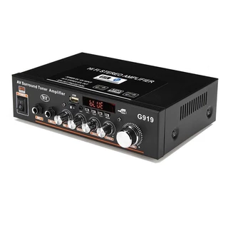 12V DC 220V เครื่องขยายเสียงมินิบลูทู Bluetooth-ใช้งานร่วมกับสเตอริโอ Mini Amplificador เครื่องขยายเสียง FM SD HIFI 2CH