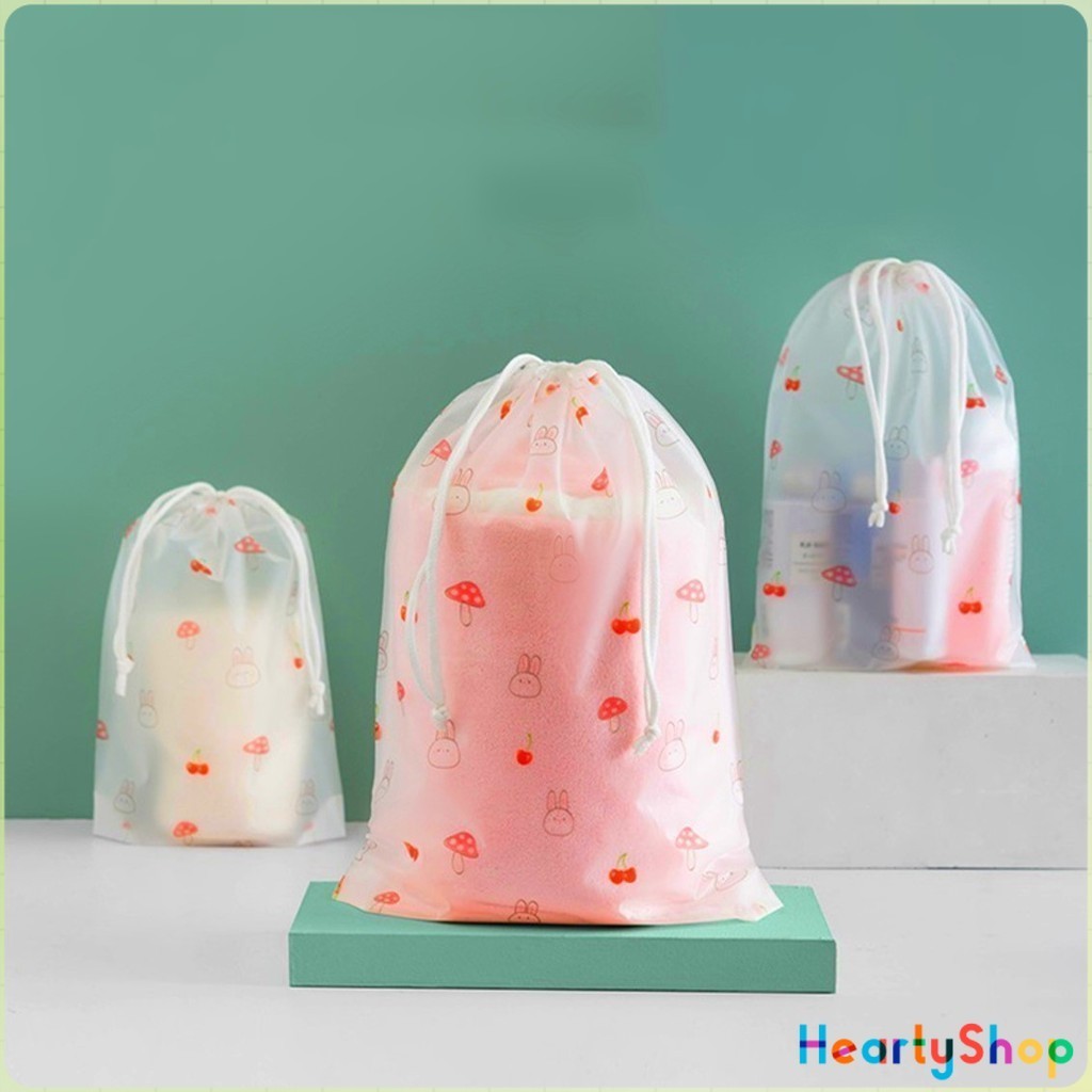 HeartyShop กระเป๋าเก็บเครื่องสำอาง ลายการ์ตูน  กระเป๋าหูรูด กระเป๋าใส่เครื่องเขียน / Multi Purpose Bag