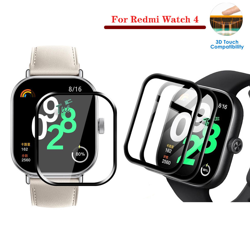 สําหรับ Redmi Watch 4 ฟิล์มกันรอยหน้าจอ 3D PMMA ขอบโค้ง HD ฟิล์มครอบคลุมเต็มรูปแบบ