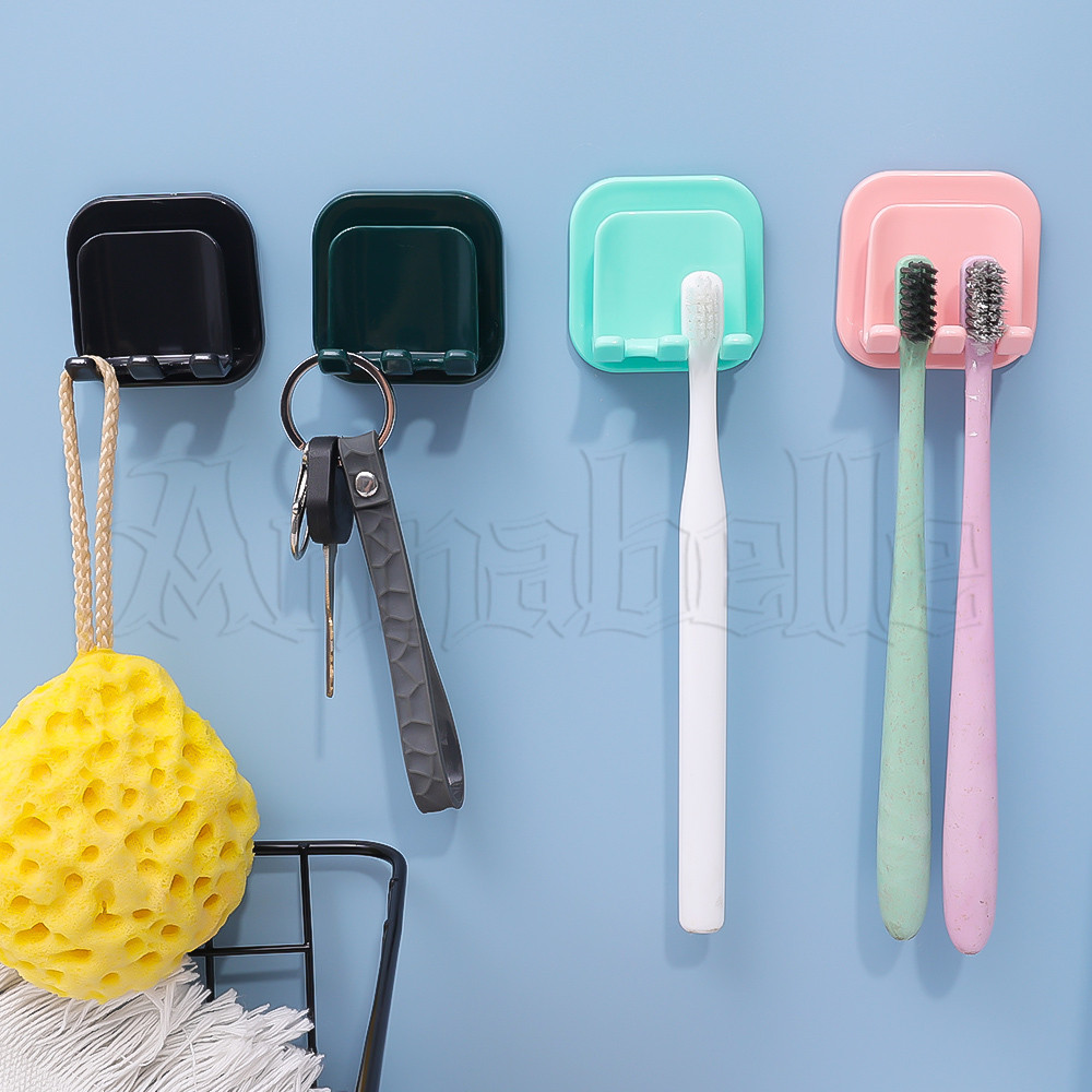 2-in-1 ที่เก็บแปรงสีฟันและแก้วน้ํา - ติดผนัง, กาวในตัว, ไม่ต้องเจาะรู - อุปกรณ์ห้องน้ํา - ชั้นแขวนแปรงสีฟันไฟฟ้า - ที่วางแก้วแปรงสีฟันสร้างสรรค์