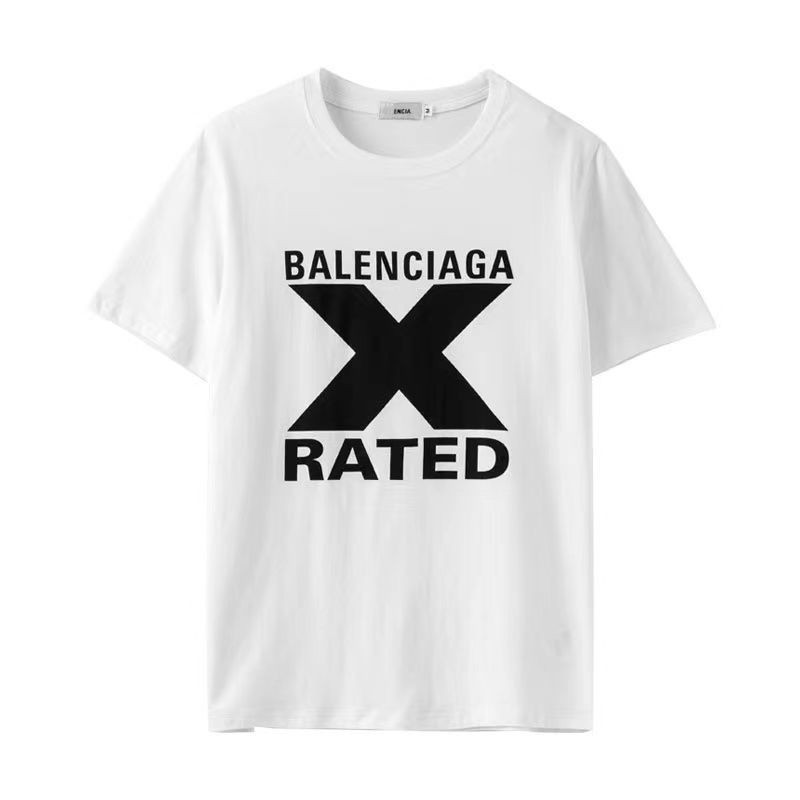 Balenciaga เสื้อยืดแขนสั้น ผ้าฝ้ายแท้ พิมพ์ลาย เข้ากับทุกการแต่งกาย แฟชั่นฤดูใบไม้ผลิ และฤดูร้อน สําหรับผู้ชาย และผู้หญิง