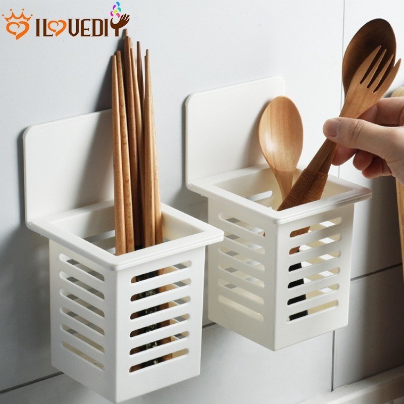 ตะกร้าระบายน้ําอ่างล้างจาน - ตะกร้าระบายน้ํา - ชั้นเก็บของติดผนัง - ที่วางช้อนตะเกียบ - มีกาวในตัว, ไร้ตะปู - อุปกรณ์บนโต๊ะอาหารในครัว