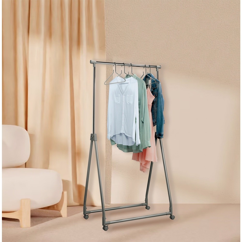 LOCAL789 SAKU  ราวตากผ้าเหล็กยืดได้พับได้ รุ่น FW8493AA-SL ขนาด 88.5X48X99-167 ซม. สีเงิน ร้านอยู่ใน