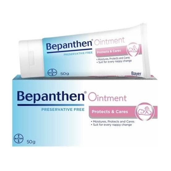 Bepanthen Ointment บีแพนเธน ออยน์เมนท์ ขนาด 50 g. จำนวน 1 หลอด