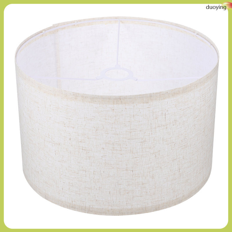 โคมไฟติดผนังโคมระย ้ า Shade ผ ้ าลินินขนาดกลางกลอง Shades ผ ้ า Lampshade ในครัวเรือนตกแต ่ งบ ้ าน Light อุปกรณ ์ เสริม duoying