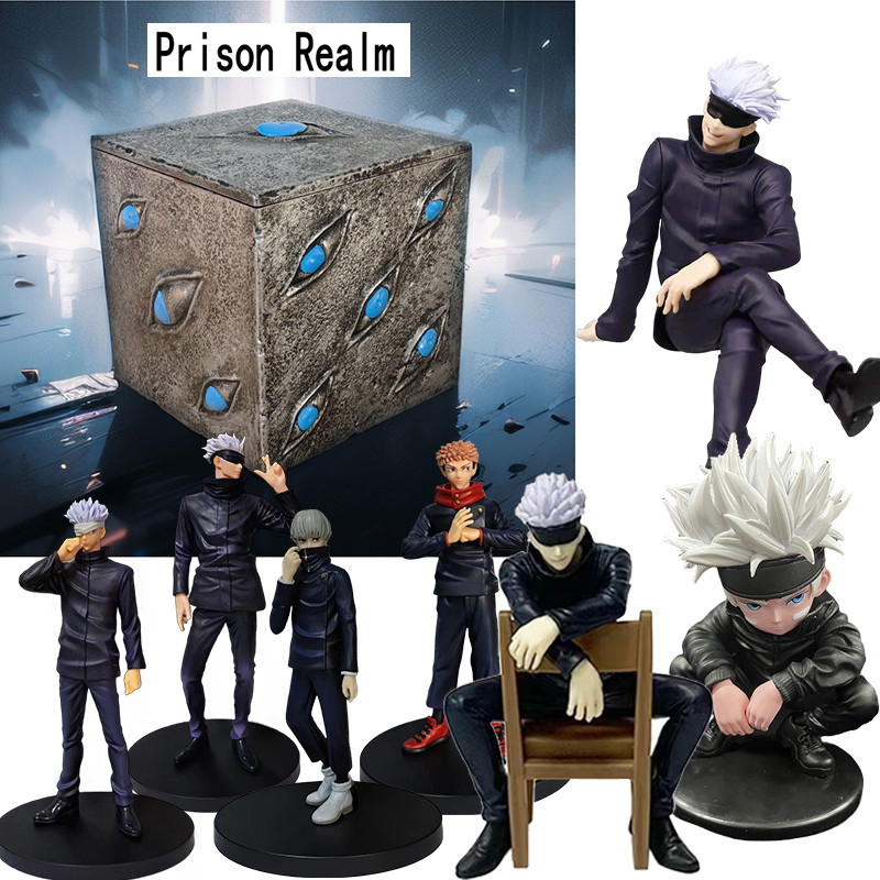 ใหม่ ฟิกเกอร์ Jujutsu Kaisen Prison Realm Gojo Satoru Itadori Yuji Ryomen Sukuna Fushiguro Megumi Inumaki Toge