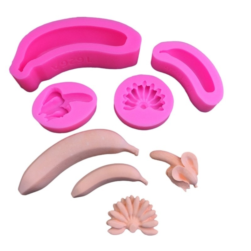 Timi 3D กล้วยรูปเรซิ่นแม่พิมพ์ F Ondants แม่พิมพ์ซิลิโคน DIY เค้กขนมอบเบเกอรี่แม่พิมพ์