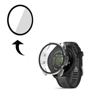 ฝาครอบพีซี + กระจกนิรภัย สําหรับ For Garmin Forerunner 165 / 165 Music เคสป้องกันหน้าจอสมาร์ทวอทช์