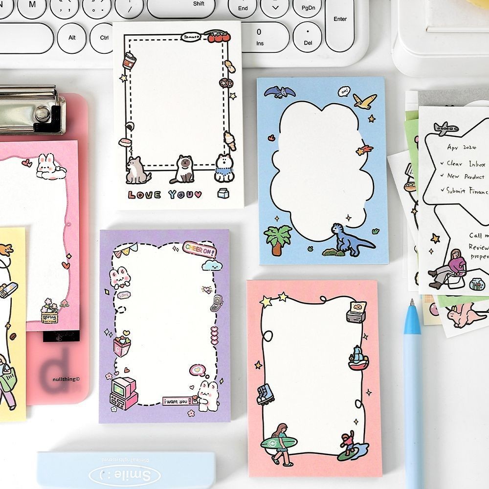 Cdaily|กระดาษโน๊ต ลายน่ารัก สําหรับตกแต่งสมุดไดอารี่ จํานวน 50 ชิ้น