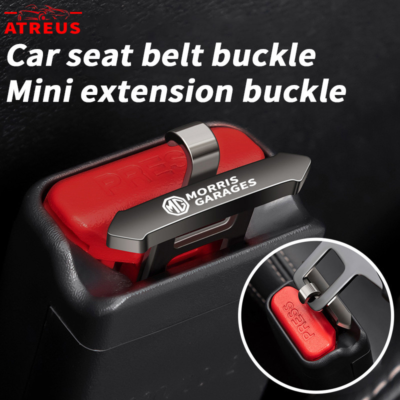 1/2Pcs MG เข็มขัดนิรภัยรถยนต์ Dual ใช้ Extension Buckle Car Mini Safety Seat Belt Buckle Clip Muffler Alarm Silencer สําหรับ MG HS ZS EP MG5 MG3 MG4 EV 4 5 6 GM Mulan 2023 VS HEV