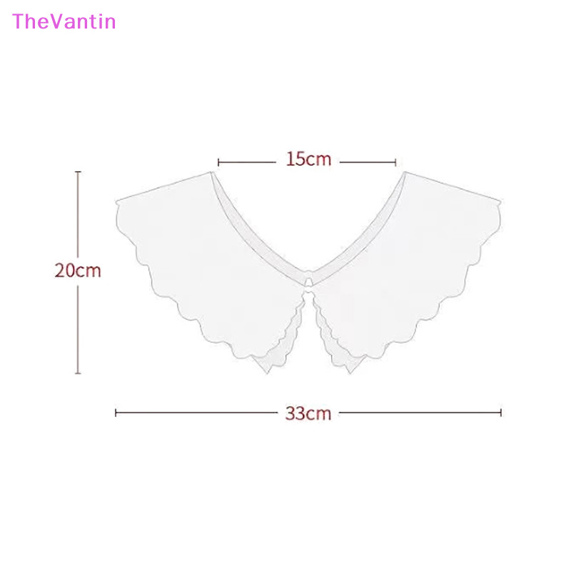 Thevantin ผู้หญิง หวาน เสื้อเชิ้ต ที่ถอดออกได้ ตุ๊กตาปลอม ปกกลวงออก ลูกไม้ ดอกไม้ แต่งระบาย คอปกปลอม ผู้หญิง ผ้าคลุมไหล่ สินค้าที่ดี