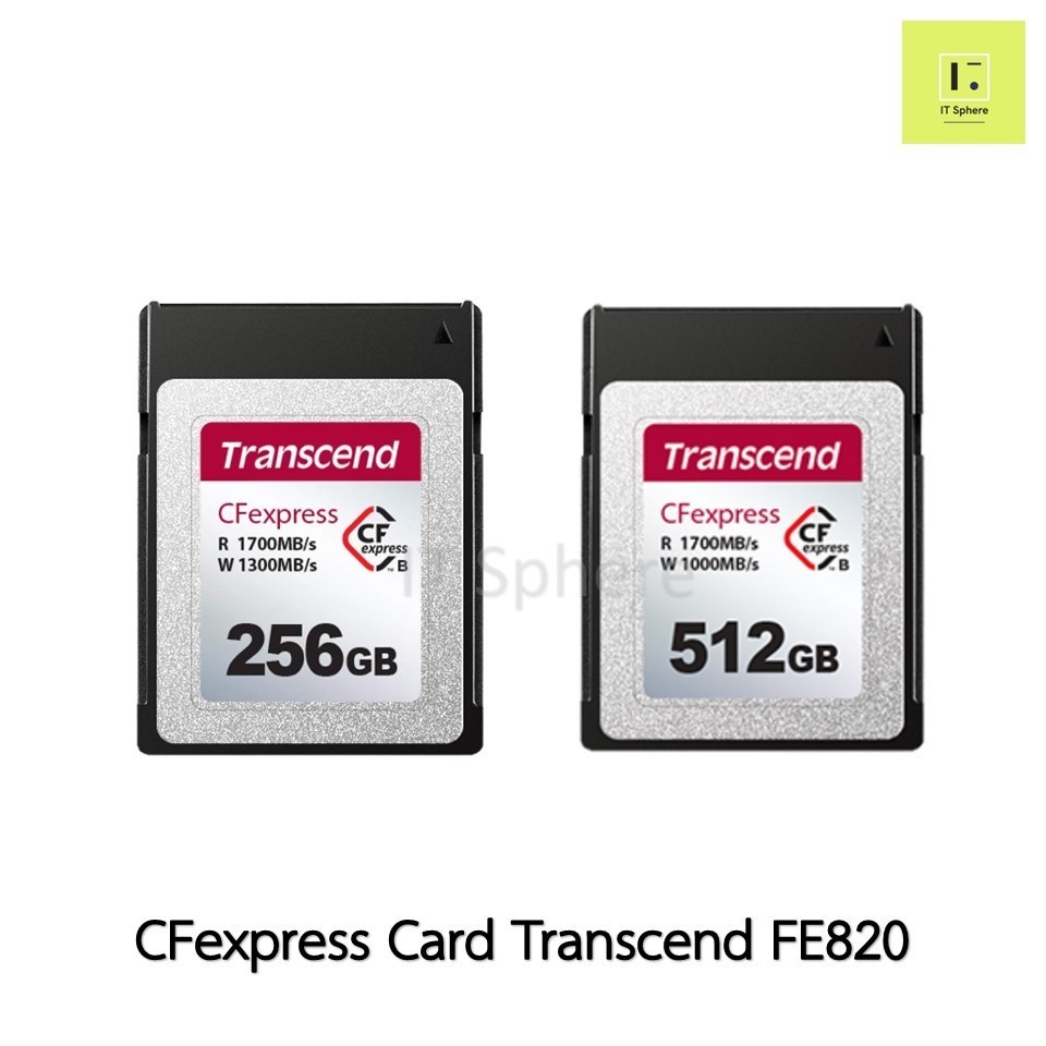 Memory Card [ส่งด่วนทักแชท] TRANSCEND CFexpress Card 820 Type B : 256GB , 512GB memory Card SD Card 