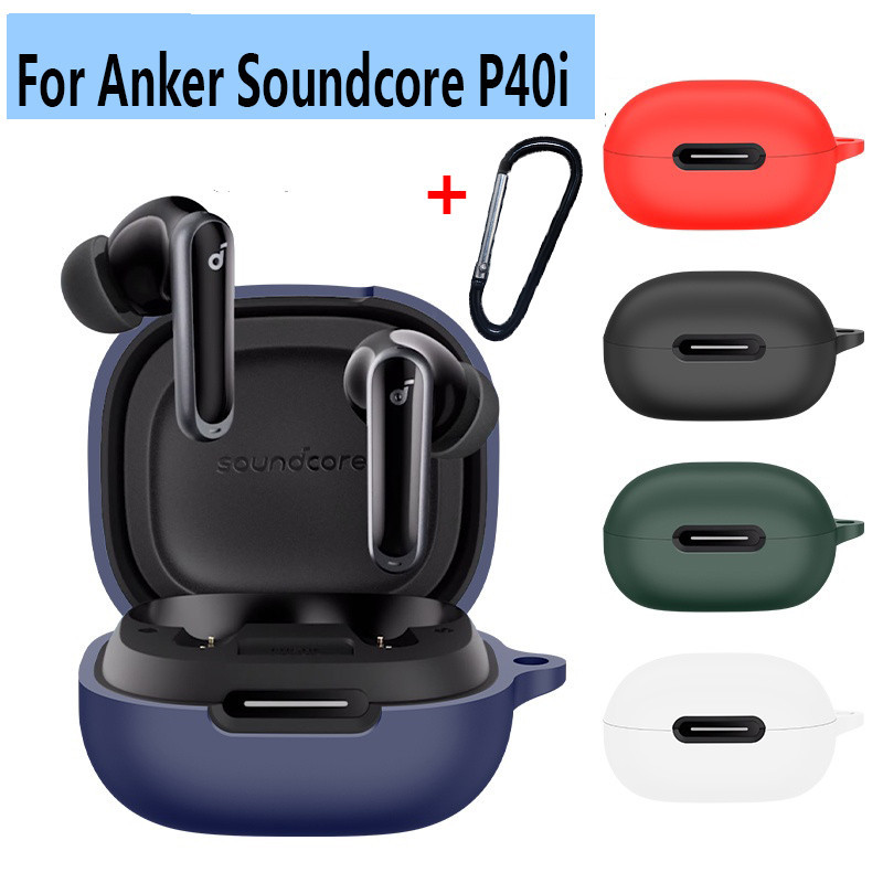 เคสหูฟังบลูทูธ ซิลิโคน กันกระแทก สีพื้น สําหรับ Anker Soundcore p40i Soundcore p40i