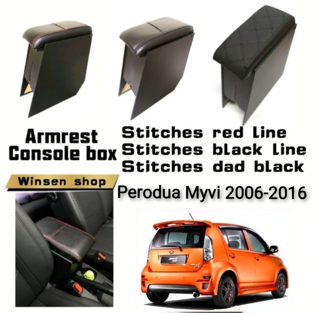 Perodua myvi 2006-2017 กล่องคอนโซลที่วางแขน CAR