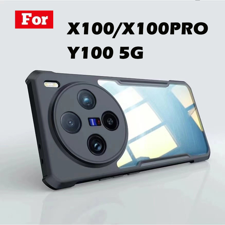 [ส่งจากไทย] Case X100 PRO ป้องกันเลนส์กล้อง เคสกันกระแทก เคสหลังใส ขอบนิ่มหลังแข็ง เคสโทรศัพท์ VIVO X100 5G X100Pro Y100