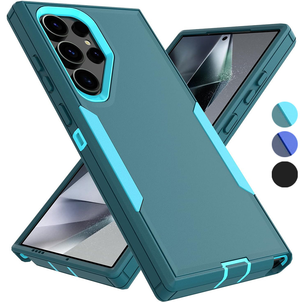 เคสโทรศัพท์มือถือ PC TPU นิ่ม แบบแข็ง กันกระแทก สองชั้น พร้อมที่อุดฝุ่น สําหรับ Samsung S24 Ultra Ga