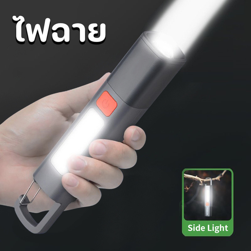COD Smiling SHARK ไฟฉาย LED สว่างมาก ชาร์จไฟได้ กันน้ํา สําหรับตั้งแคมป์ แสงจ้ามากเป็นพิเศษ สําหรับตั้งแคมป์