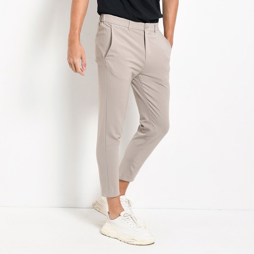 Men Long Slack Pants - Khaki - HSC410185